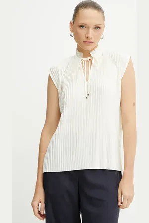 HUGO BOSS Top damska kolor biały gładka 50546364
