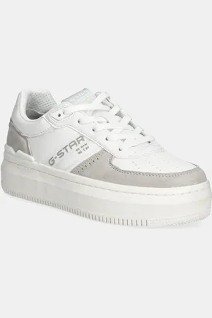 G-Star Sneakersy EVE BSC LEA W damskie kolor 2411076501.WHT.SLVR