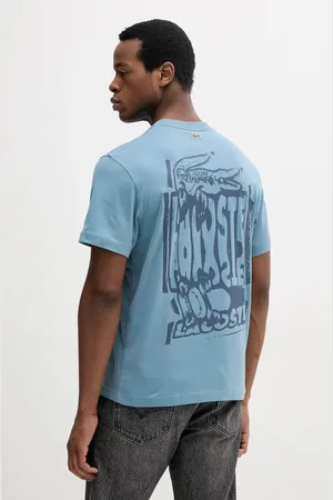 Lacoste T-shirt bawełniany męski kolor z nadrukiem TH0288