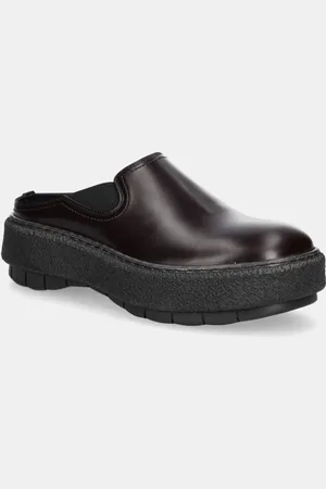 SUNNEI Klapki skórzane CEMENTO kolor SHOXFLS009