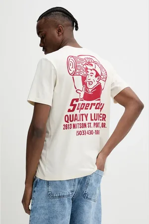 Superdry T-shirt bawełniany męski kolor z nadrukiem M1012113A-OO3