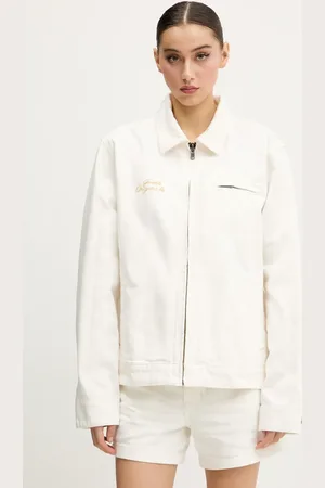 Guess Kurtka bawełniana kolor przejściowa oversize M5GG84 D5C2B