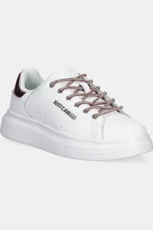 Roberto Cavalli Sneakersy skórzane damskie kolor 78RA3SB1ZPA86S16