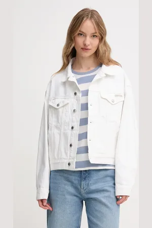 Calvin Klein Kurtka bawełniana kolor przejściowa oversize J20J225181