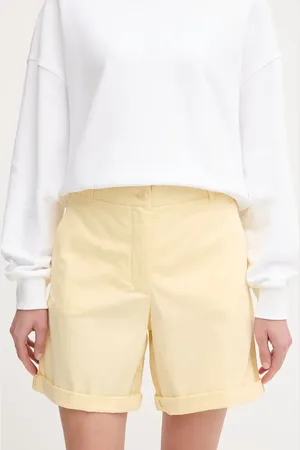 Tommy Hilfiger Szorty damskie kolor gładkie high waist WW0WW42457