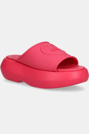 Moschino Klapki damskie kolor na platformie JA28207I0MI40604