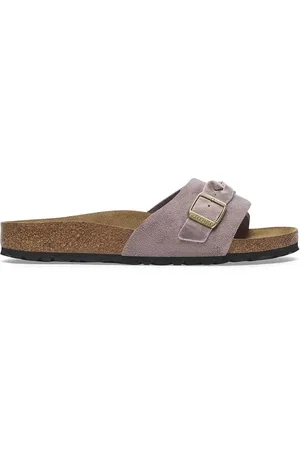 Birkenstock Klapki zamszowe Oita Braided damskie kolor 1029123