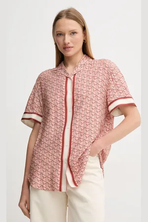 Lacoste Koszula damska kolor relaxed z kołnierzykiem klasycznym CF0495