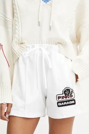 Pinko Szorty damskie kolor z aplikacją high waist 105271 A2MD