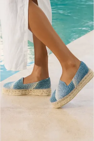 MANEBI Espadryle Double Sole Espadrilles kolor na platformie H 4.7 D0