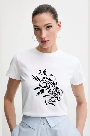 Karl Lagerfeld T-shirt bawełniany damski kolor A2W17058