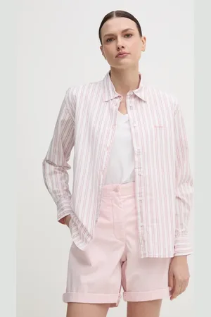 Pepe Jeans Koszula bawełniana CLEVER damska kolor regular z kołnierzykiem klasycznym PL305002