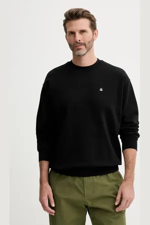 Benetton Bluza bawełniana męska kolor gładka 342ZU1093
