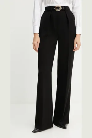Elisabetta Franchi Spodnie damskie kolor proste high waist PA09552E2