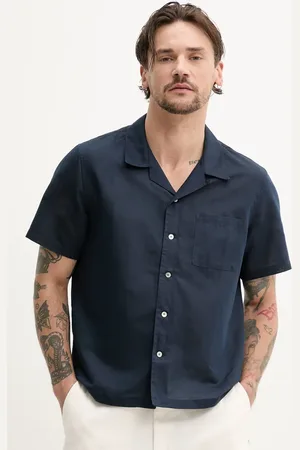 Zadig & Voltaire Koszula lniana męska kolor relaxed WMSH01328