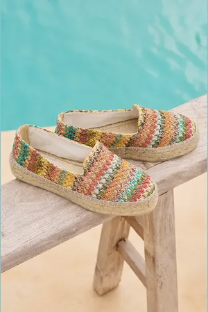 MANEBI Espadryle Double Sole Espadrilles kolor na platformie H 3.4 D0