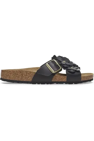 Birkenstock Klapki skórzane Siena Flowers damskie kolor 1026734