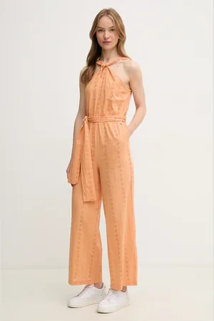Pepe Jeans Kombinezon bawełniany EDITH kolor bawełniany z dekoltem w szpic PL230514