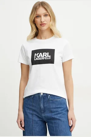 Karl Lagerfeld T-shirt bawełniany damski kolor ASW17010