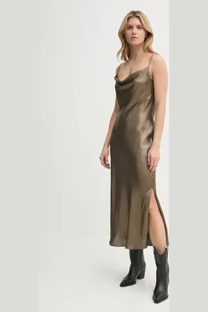 AllSaints Sukienka HADLEY kolor midi prosta W255DB