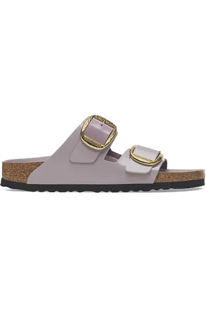 Birkenstock Klapki skórzane Arizona Hammered Buckle damskie kolor 1029784
