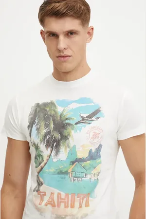 Vilebrequin T-shirt bawełniany PORTISOL męski kolor z nadrukiem PTSB9V90