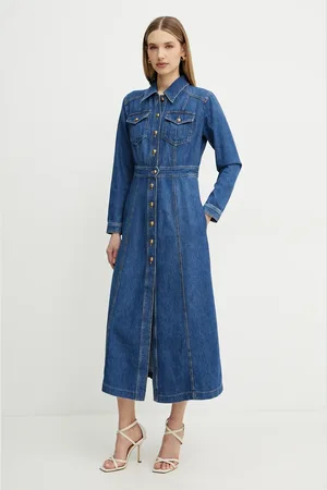 LUISA SPAGNOLI Sukienka jeansowa kolor maxi prosta 541651