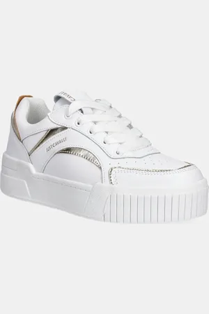 Roberto Cavalli Sneakersy skórzane damskie kolor 78RA3ST2ZPA98QA9