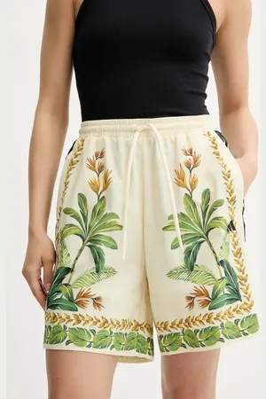adidas Szorty x Farm Rio damskie kolor wzorzyste high waist JD6288