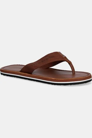 Tommy Hilfiger Japonki HILFIGER LEATHER BEACH SANDAL męskie kolor FM0FM05442