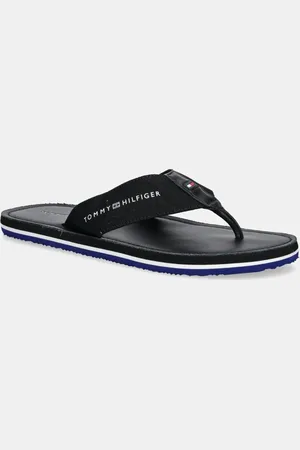 Tommy Hilfiger Japonki HILFIGER LEATHER BEACH SANDAL męskie kolor FM0FM05442