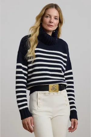 Ralph Lauren Sweter wełniany damski kolor ciepły z golfem 200957456