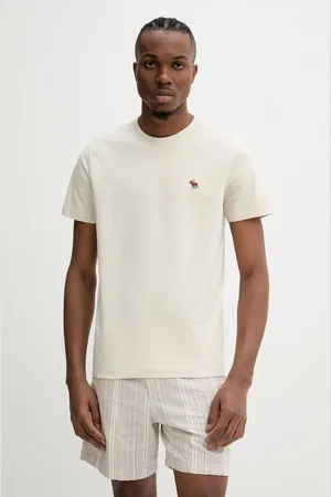Abercrombie & Fitch T-shirt bawełniany męski kolor gładki KI124-5068
