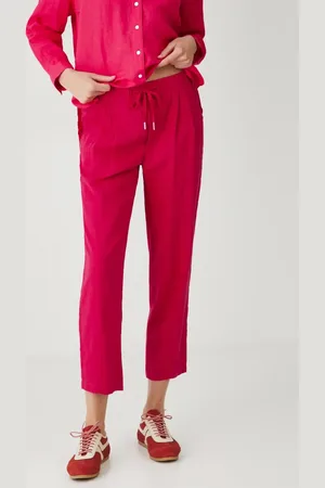 MEDICINE Spodnie lniane damskie kolor fason chinos medium waist