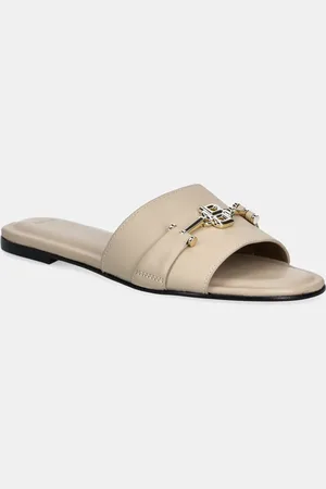 HUGO BOSS Klapki skórzane Emberlyn damskie kolor 50542219