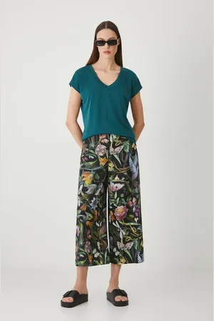 MEDICINE Spodnie lniane damskie kolor fason culottes high waist