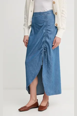 Pepe Jeans Spódnica jeansowa MAXI SKIRT HW SUNSET kolor maxi ołówkowa PL901218