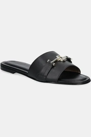 HUGO BOSS Klapki skórzane Emberlyn damskie kolor 50542219