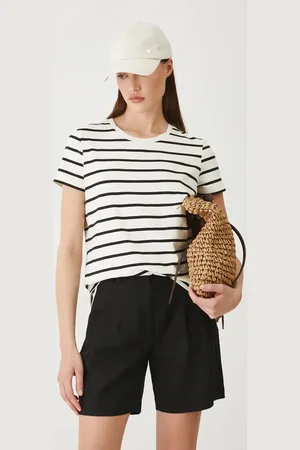 MEDICINE Szorty lniane damskie kolor gładkie high waist