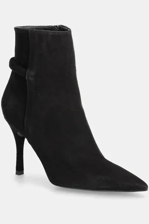 Furla Botki zamszowe Core Ankle Boot damskie kolor na szpilce YG61FCD C10000 O6000