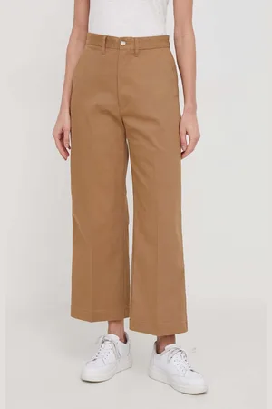 Ralph Lauren Spodnie damskie kolor szerokie high waist