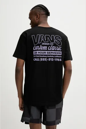Vans T-shirt bawełniany męski kolor z nadrukiem VN000M60BLK1