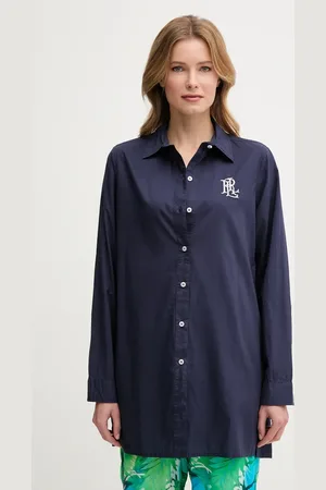 Ralph Lauren Koszula bawełniana damska kolor relaxed z kołnierzykiem klasycznym 20529276