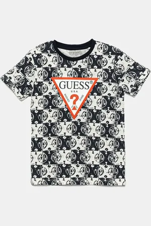 Guess T-shirt bawełniany dziecięcy kolor wzorzysty N5GI07 K8HM4