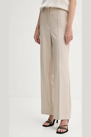 Bruuns Bazaar Spodnie damskie kolor szerokie high waist BBW4411