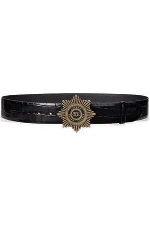 Ralph Lauren Pasek skórzany damski kolor 412959735