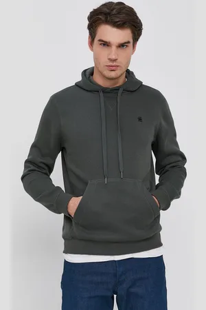 G-Star Bluza męska kolor z kapturem gładka