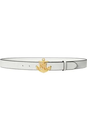 Ralph Lauren Pasek skórzany damski kolor 412957004