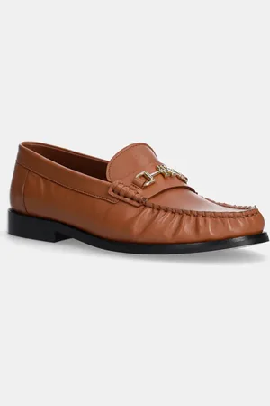 Tommy Hilfiger Mokasyny skórzane SOFT LEATHER HORSEBIT LOAFER damskie kolor na płaskim obcasie FW0FW08414