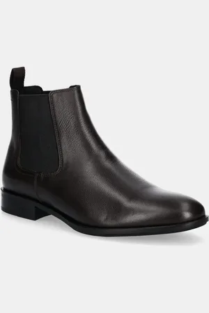 HUGO BOSS Sztyblety skórzane Colby męskie kolor 50529105